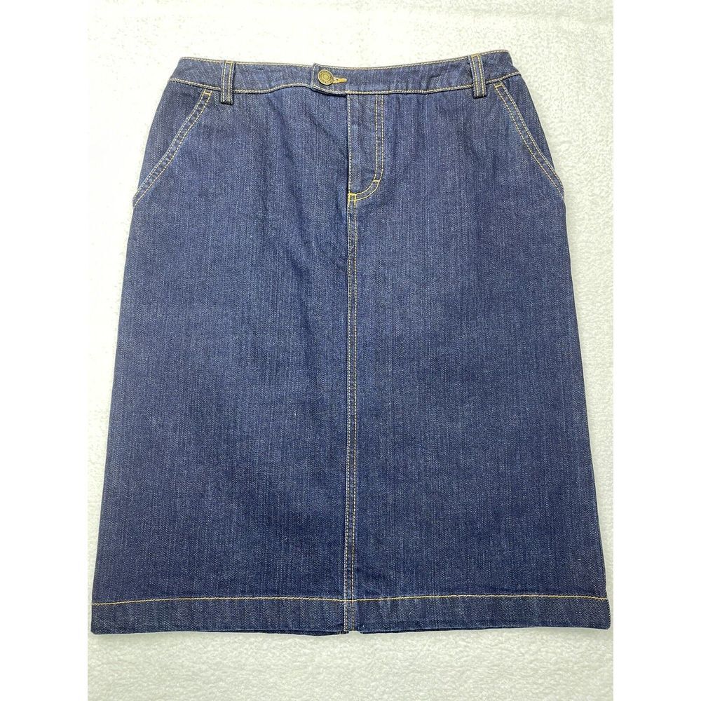 Pendleton Women Blue Denim Jean Mini Skirt Size 4.